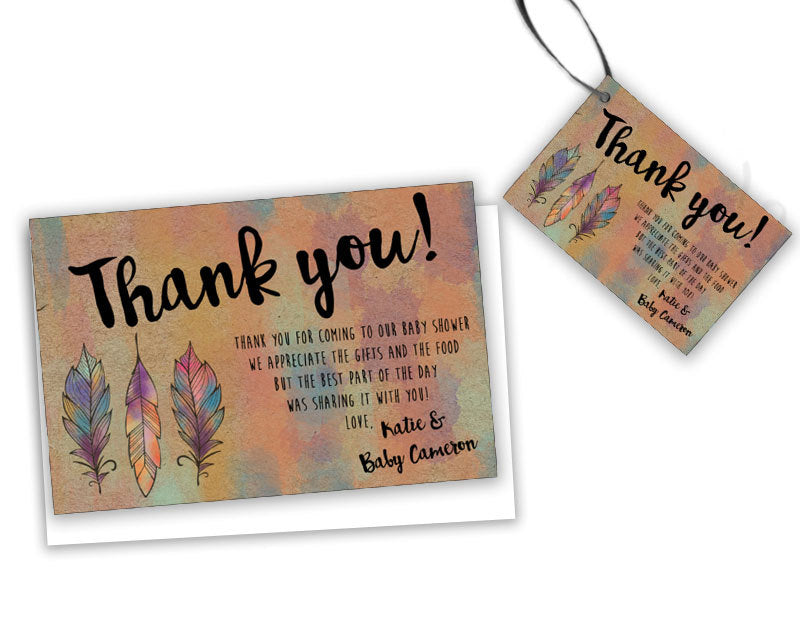Thank you card for baby gift cheap