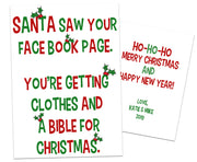 Funny Facebook Christmas Cards Bible and Clothes