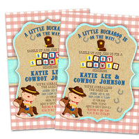 Cowboy Baby Shower Invitation Buckaroo