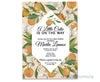 Little Cutie Baby Shower Invitations Orange