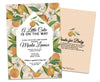 Little Cutie Baby Shower Invitations Orange