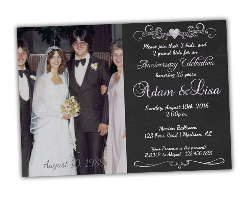 25th Wedding Anniversary Party Invitations Party Print Express