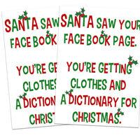 Funny Facebook Christmas Cards Dictionary