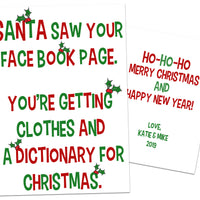 Funny Facebook Christmas Cards Dictionary