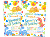 Stomp Chomp Roar  Boys Dinosaur Birthday Invitations