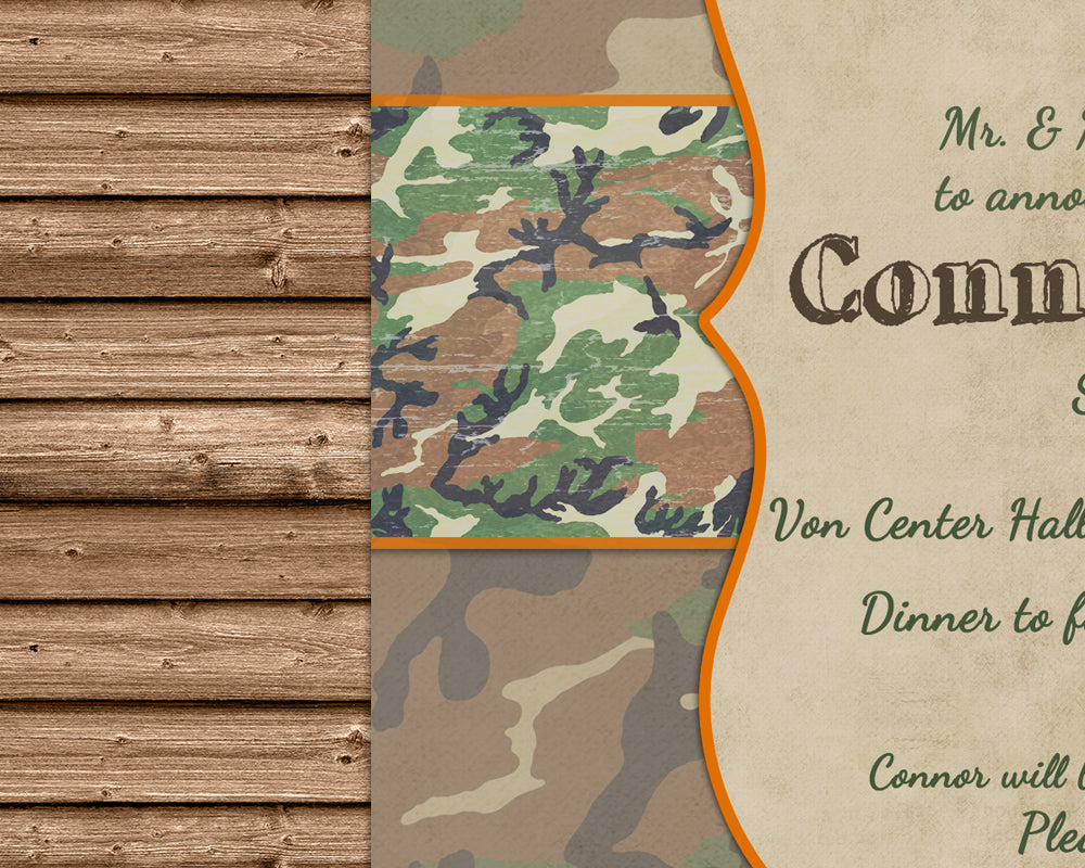 Camo Graduation Invitations Camouflage Invitations & Gift Wrap In