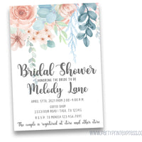 Eucalyptus Bridal Shower Invitations