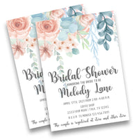 Eucalyptus Bridal Shower Invitations