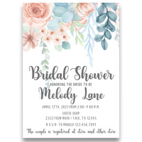 Eucalyptus Bridal Shower Invitations