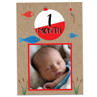 Big ONE 1st Birthday Photo Banner Fishing
