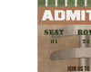 Vintage Football Birthday Admission Ticket Invitation