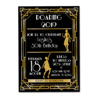 Gatsby Birthday Invitations Charleston 1920 Party