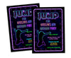 Girls Jump Trampoline Birthday Invitations