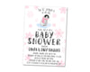 Pink Penguin Baby Shower Invitations Winter Girl