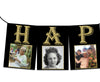 Gold Glitter Adult Birthday Photo Banner