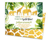 Gold Safari Birthday Invitations