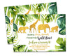 Gold Safari Birthday Invitations