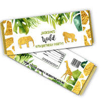 Gold Safari Candy Bar Wrappers