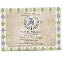 Vintage Golf Baby Shower Invitations Little Putter
