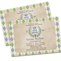 Vintage Golf Baby Shower Invitations Little Putter