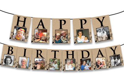 Kraft Adult Photo Birthday Banner
