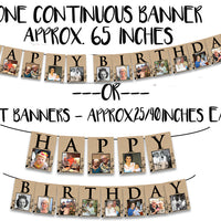 Kraft Adult Photo Birthday Banner