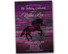 Purple Horse Birthday Invitations