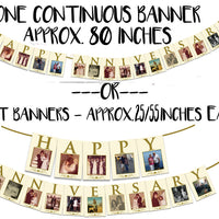 Ivory Gold Anniversary Photo Banner