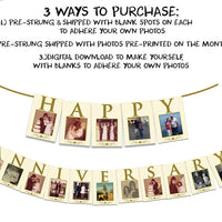 Ivory Gold Anniversary Photo Banner