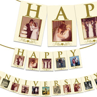 Ivory Gold Anniversary Photo Banner