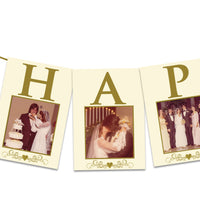 Ivory Gold Anniversary Photo Banner