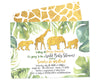 Jungle Safari Baby Shower Invitations