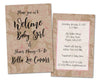 Country Kraft Girl Baby Shower Invitations