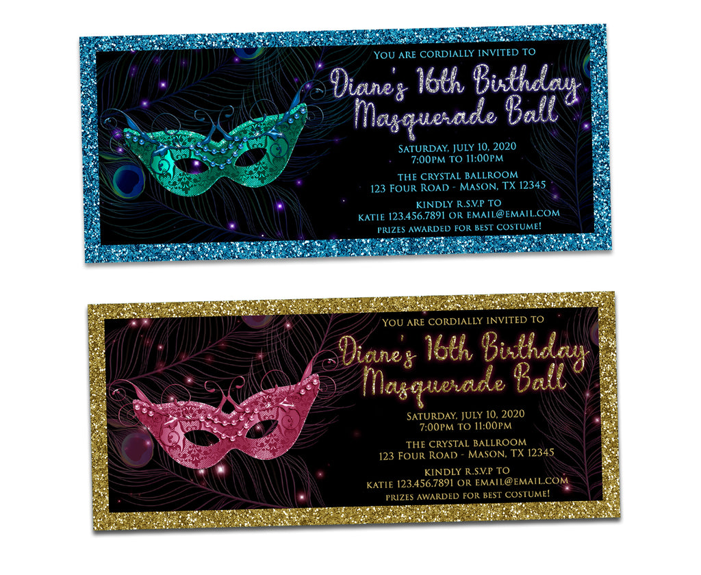 Masquerade Invitations Free Printable
