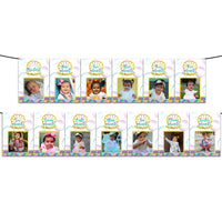 Mermaid 1st Birthday Photo Banner 12 Month