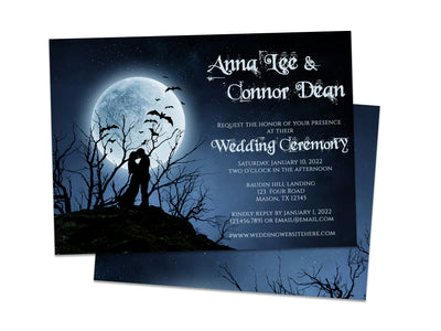 Moonlight Silhouette Wedding Invitations