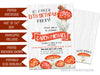 Red Mushrooms Birthday Invitations
