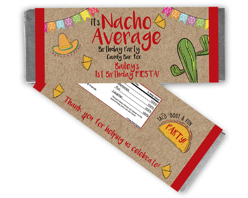 Nacho Average Candy Bar Wrappers Any Occasion
