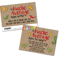 Nacho Average Baby Shower Inserts Books for Baby Diaper Raffle