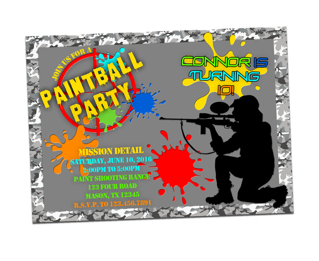 Camo Paintball Birthday Invitation | Party Print Express camo-paintball-birthday-invitation-party-print-express