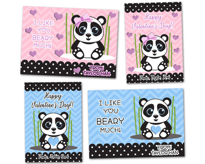 Panda Bear Classroom Valentines