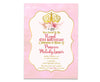 Pretty Floral Pink Princess Birthday Invitations
