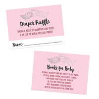 Pink Heaven Sent Baby Shower Diaper Raffle Tickets or Books for Baby