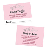 Pink Heaven Sent Baby Shower Diaper Raffle Tickets or Books for Baby