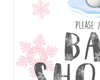Pink Penguin Baby Shower Invitations Winter Girl