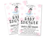 Pink Penguin Baby Shower Invitations Winter Girl