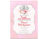 Pretty Floral Pink Princess Birthday Invitations