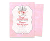 Pretty Floral Pink Princess Birthday Invitations