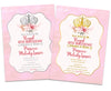 Pretty Floral Pink Princess Birthday Invitations