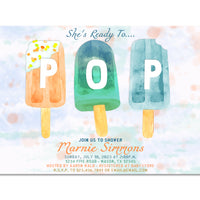 Ready to POP Popsicle Boy Baby Shower Invitations
